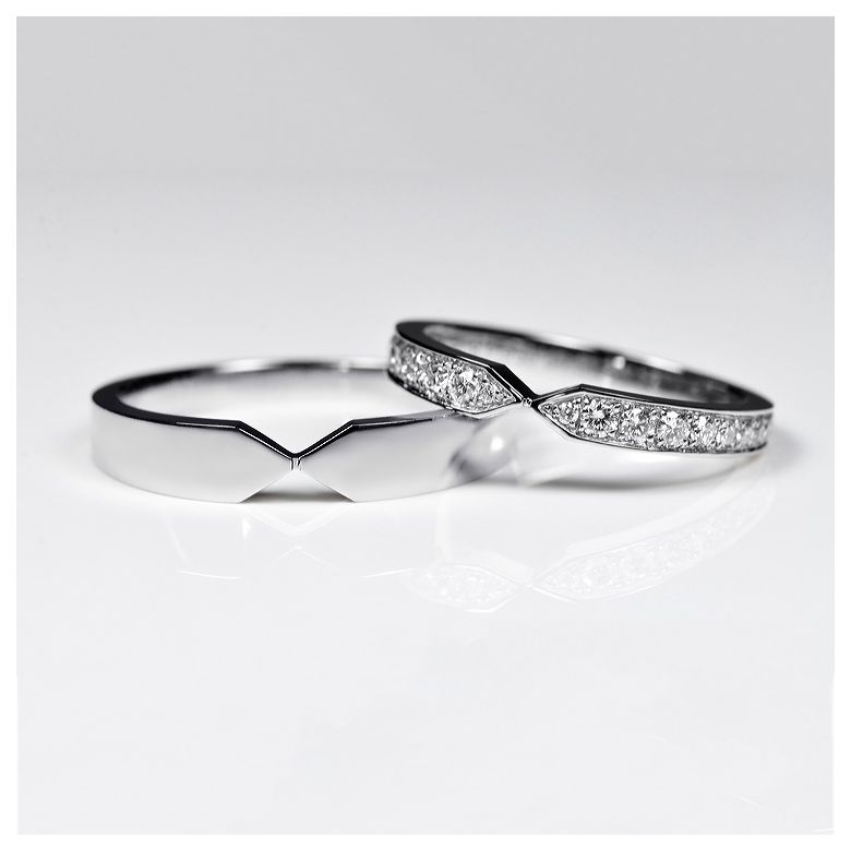 Veretta a 2/4 di Giro Arrows - Oro Bianco & Diamanti - 3