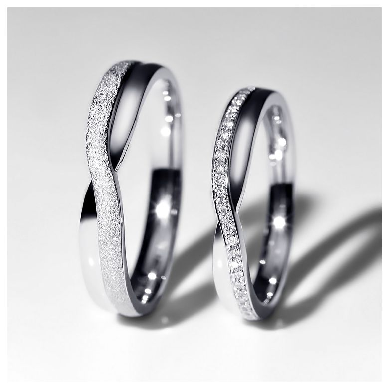 Fede Nuziale Uomo Golden River - Platino - 3