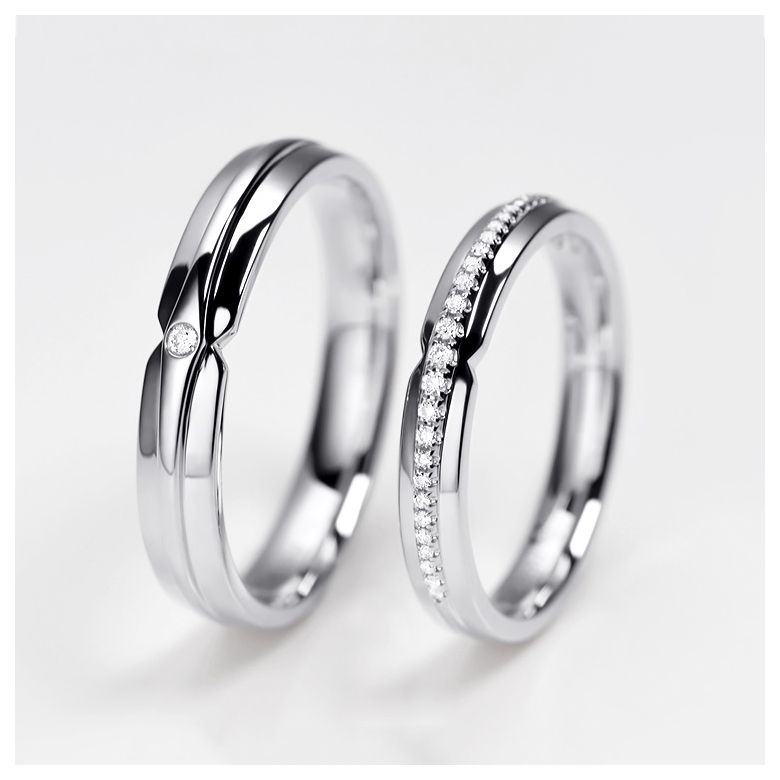 Fede Nuziale Frida - Platino e Diamanti - 3