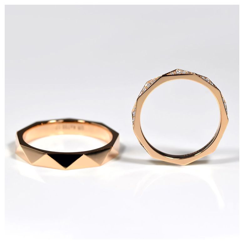 Veretta a 3/4 di Giro Triangulaire - Oro Rosa & Diamanti - 3