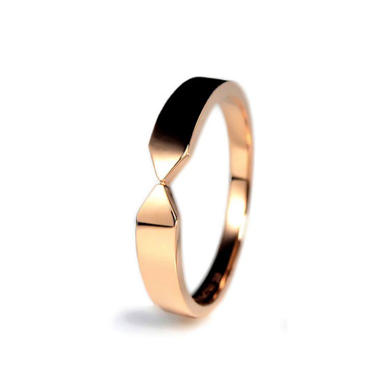 Anello Uomo Arrows - Oro Rosa Finitura Lucida - 1