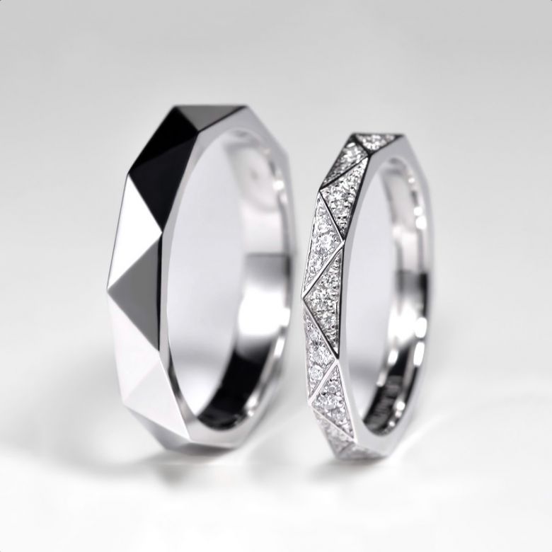 Anello Uomo Triangulaire - Plaino Finitura Lucida - 4