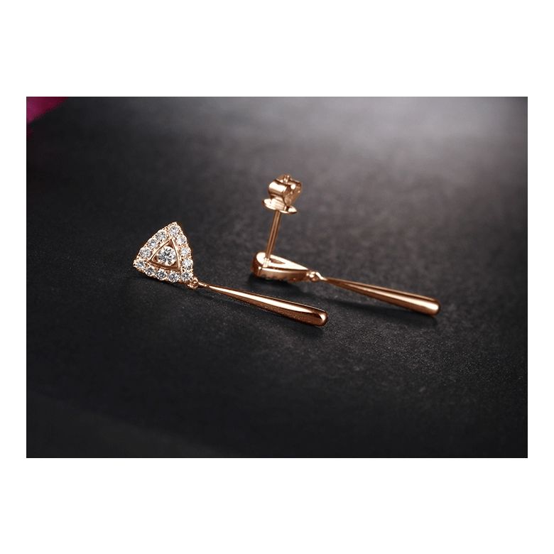 Orecchini Pendenti Anastasia - Oro Rosa & Diamanti - 8