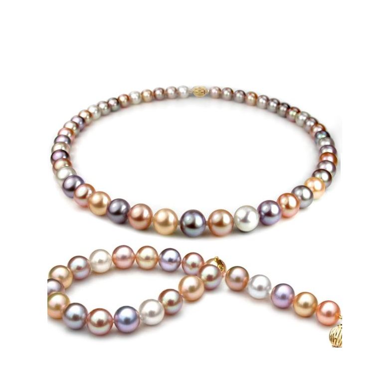 Parure Perle Miste Suggestive - Collana e Braccialetto 7.5/8mm - Oro Giallo - 1