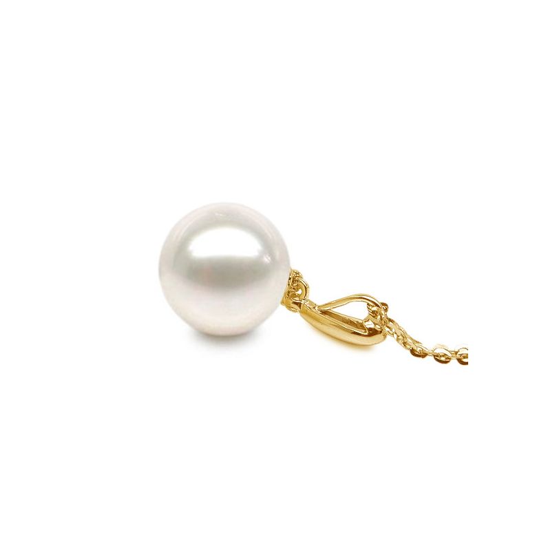 Ciondolo Hainan - Oro Giallo, Perla d'Acqua Dolce e Diamante - 6