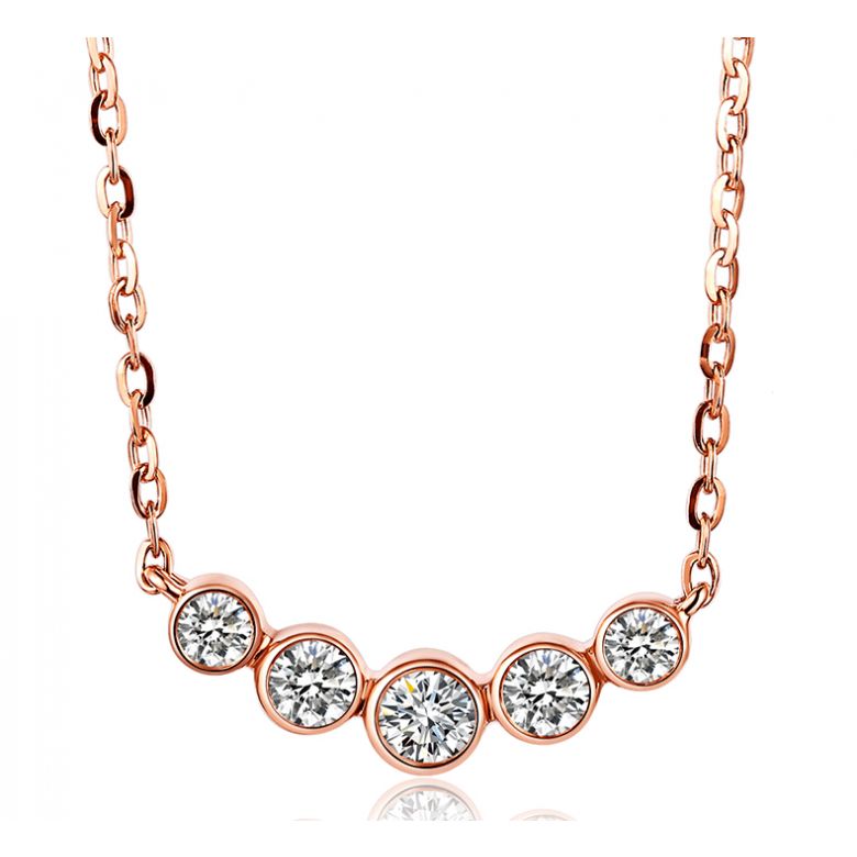Collana Ciondolo Quintessenza - Oro Rosa & Diamanti 0.26ct | Gemperles - 1