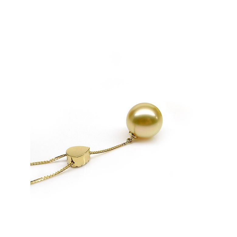 Ciondolo Attention - Oro Giallo, Diamanti & Perla Gold dei Mari del Sud - 6