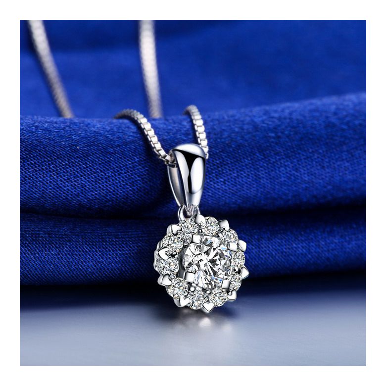 Ciondolo in oro bianco e diamanti. Cuore di Pietra - 6