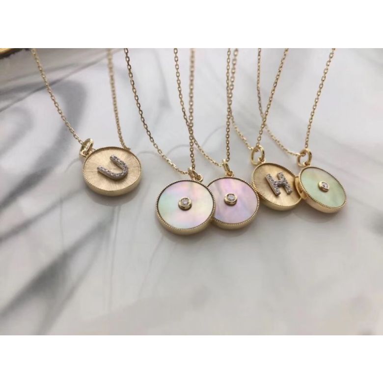 Ciondolo Lettera Alfabeto - Medaglia in Oro 18ct & Diamante VS/G | Gemperles - 15