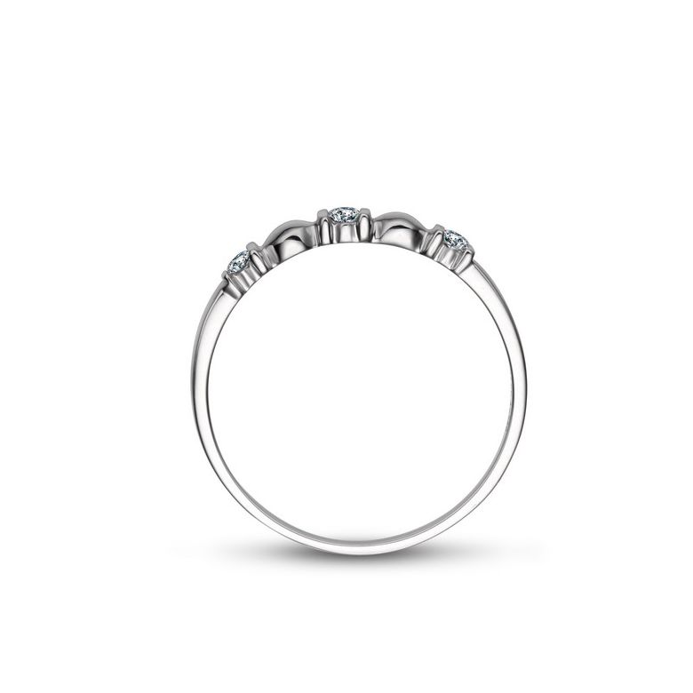 Anello Boann originale oro bianco - Ondulations entrecoupées - 5