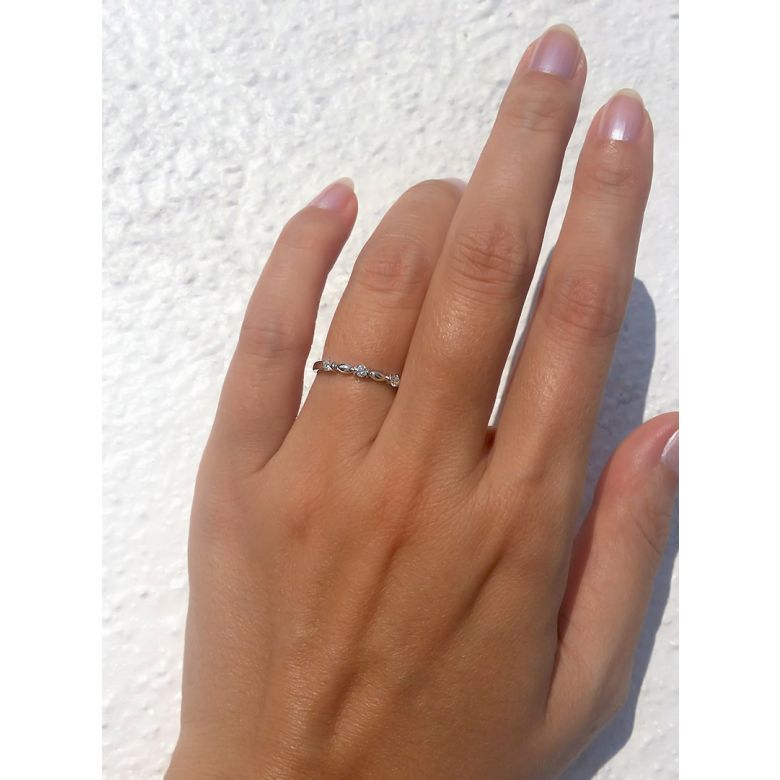 Anello Boann originale oro bianco - Ondulations entrecoupées - 3