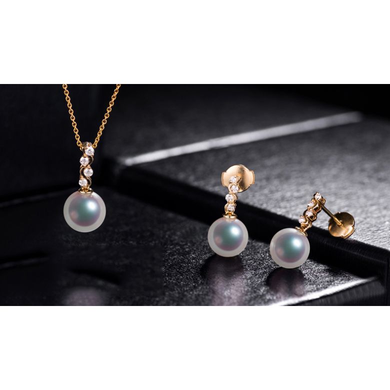 Parure Miya & La Danse du Serpent - Oro Giallo & Perle Akoya - 7