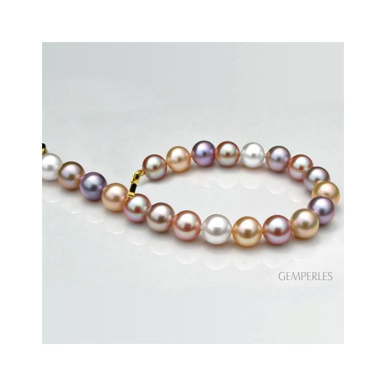 Parure Perle Miste Suggestive - Collana e Braccialetto 7.5/8mm - Oro Giallo - 4