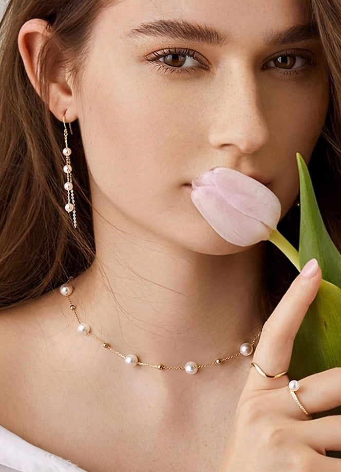 Collezione Solstizio : Collane e Bracciali in perle Akoya del Giappone